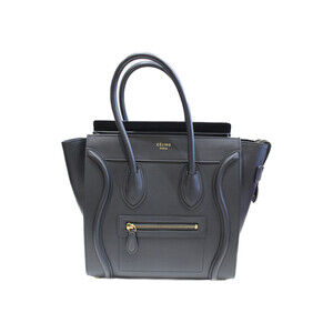 CELINE Luggage Shopper Black Leather Handbag Classic